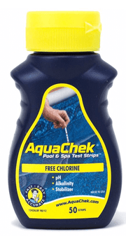 מקלוני בדיקה 50 בדיקות aquachek - ריף בריכות שחייה